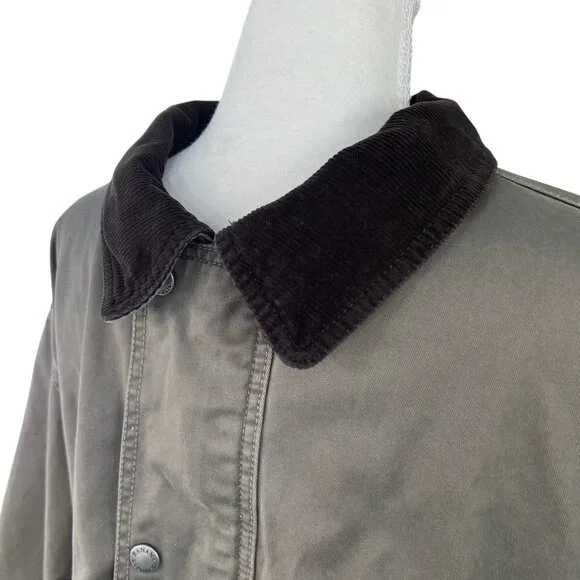 Banana Republic Men's Y2K Cotton Chore Barn Coat Field Jacket Green Size Large - Picture 6 of 11